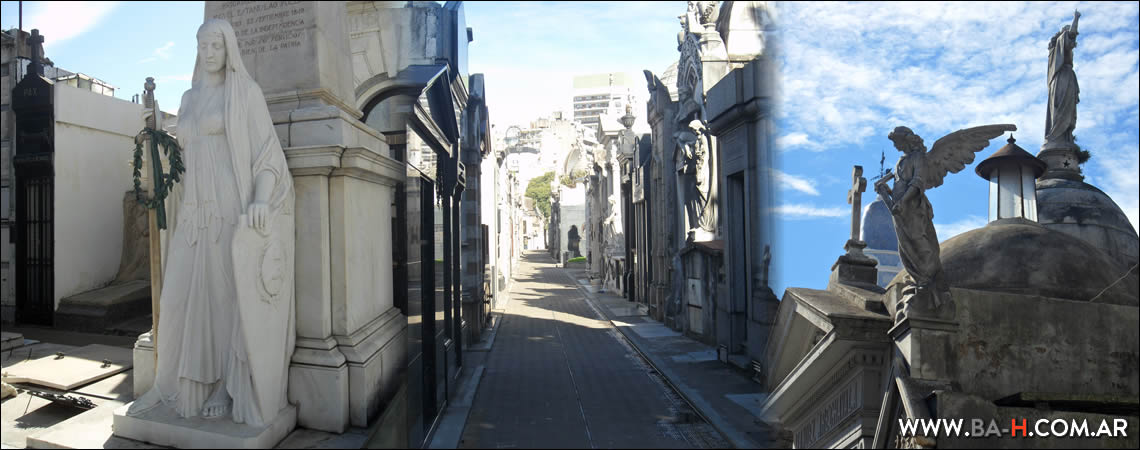 Bóvedas y pasillos del Cementerio de La Recoleta