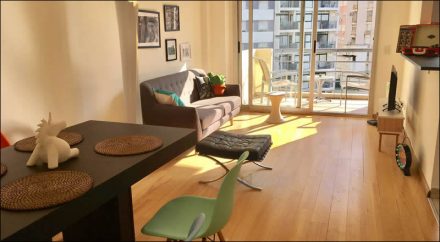 Living de departamento Marchi y Dorrego, Palermo, Buenos Aires
