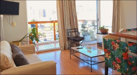 Departamento en Av. Del Libertador y Mendoza amoblado y luminoso para alquiler temporario